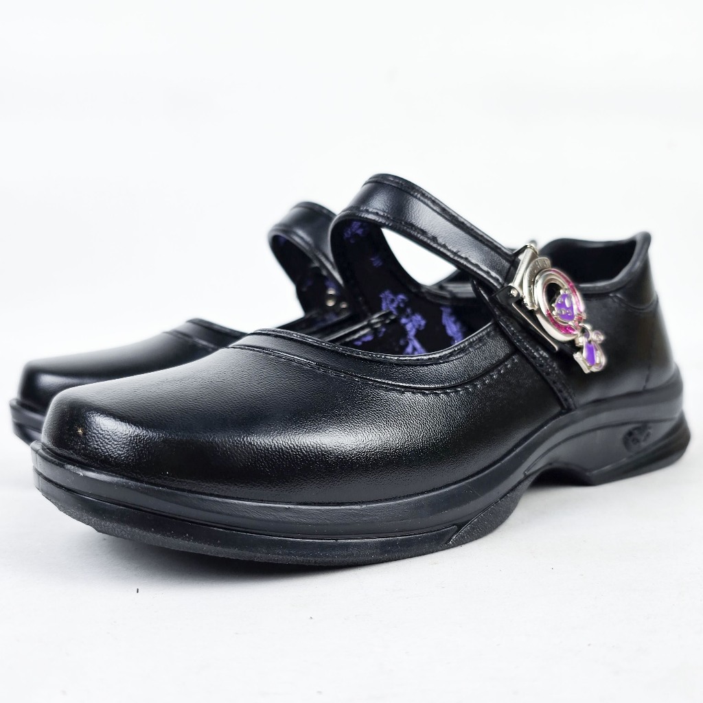 รองเท้านักเรียน คัทชูหนังดำ Catcha