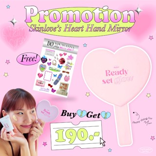 (Promotion 𝗕𝗨𝗬 𝟭 𝗚𝗘𝗧 𝟮) Sunsaply Skinlove’s Heart Hand Mirro…