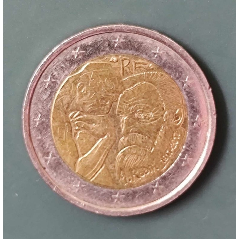 เหรียญต่างประเทศ ฝรั่งเศส France 2 ยูโร Euro ปี 2017 ผ่านการใช้งาน สภาพสวยๆ #15