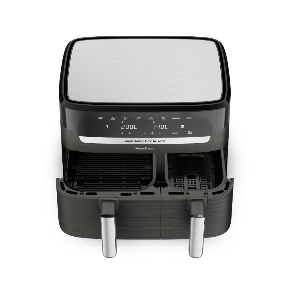 Tefal หม้อทอดไร้น้ำมัน 2 ตะกร้า ทำงานแยกกันอิสระ ขนาด 8.3 ลิตร สูงสุด 2.2 กิโลกรัม รุ่น EY905B40