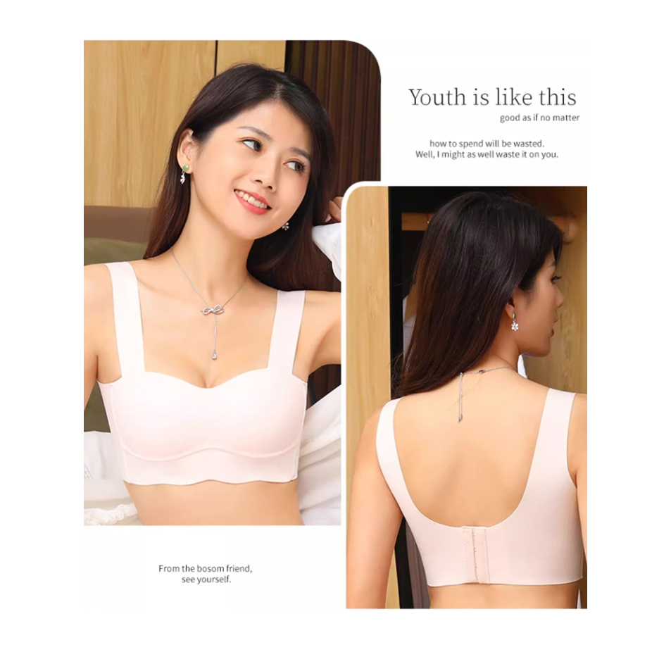 เสื้อใน bra เสื้อชั้นในผู้หญิง เสื้อในไร้โครง ไร้ขอบ ใส่สบายๆ สุดเซ็กซี่ บราผู้หญิง บราดูมๆดันทรง
