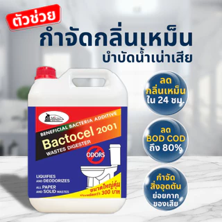 Bactocel 2001 5 ลิตร* กำจัดกลิ่นเหม็น แก้ท่อตัน ส้วมตัน บำบัดน้ำเสีย ท่อน้ำเหม็น แบคโตเซล