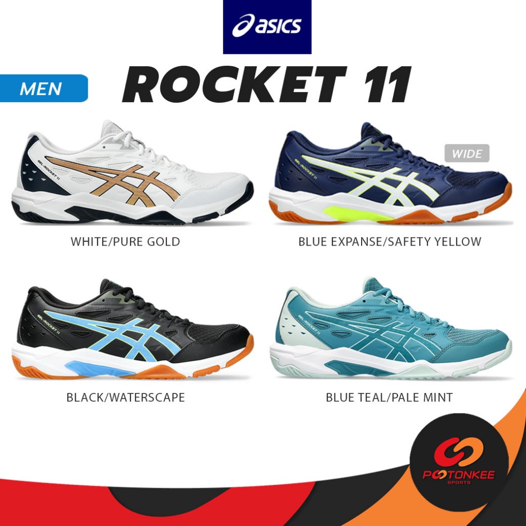 Asics Men's Rocket 11 รองเท้าIndoor รองเท้าคอร์ท แบตมินตัน ผู้ชาย