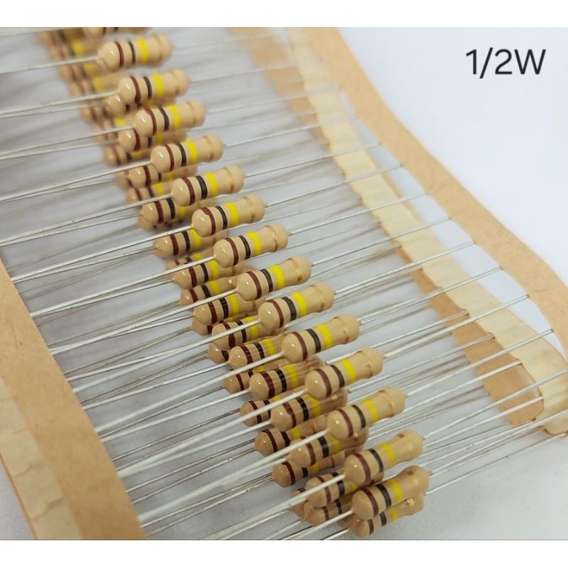 ( 20 ตัว / แพ็ค ) R , Resistor 1/2 วัตต์  , ค่าความผิดพลาด +-5% ตัวต้านทานแบบฟิล์มคาร์บอน ,Resistor 