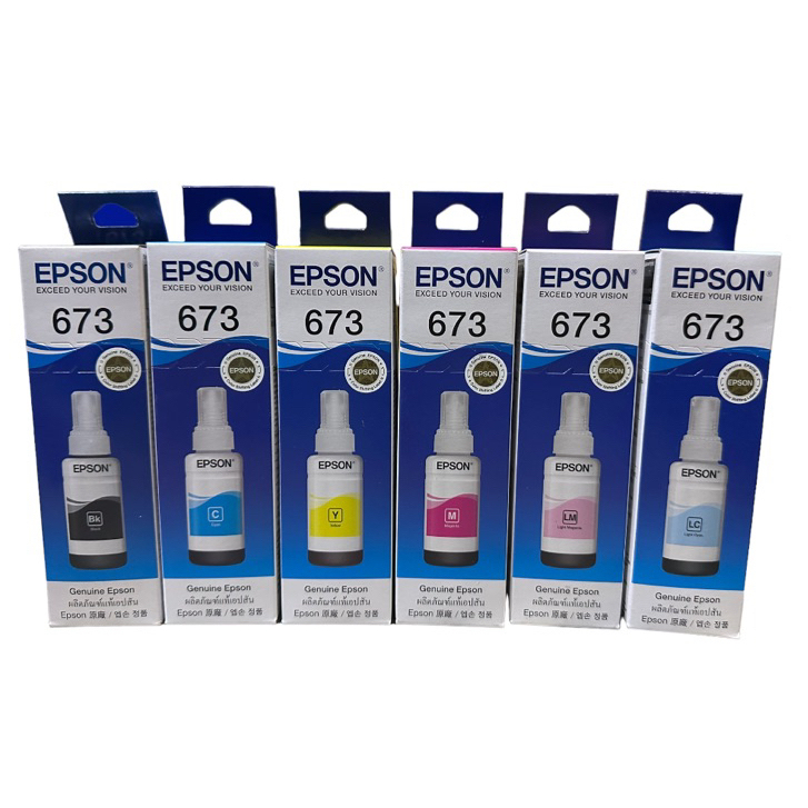 หมึกเติม Epson T673 L800/805/850/1800 Epson 673 6 สี ของแท้100%