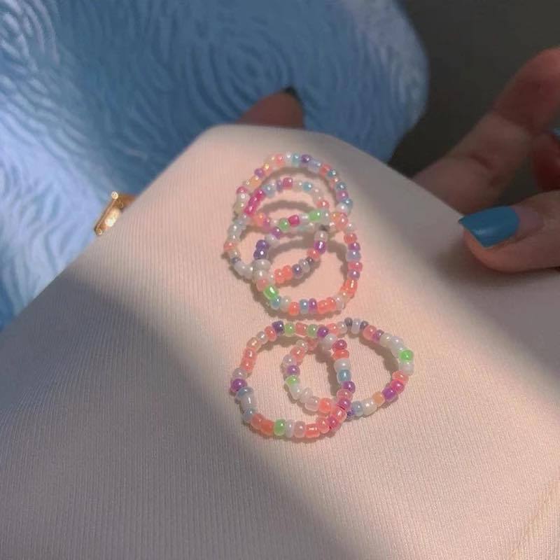 ส่งด่วน🔥แหวนลูกปัดโทนมุกขนาดฟรีไซส์ ของแจกปัจฉิม ของแจกลูกค้า ของแจกปัจฉิม