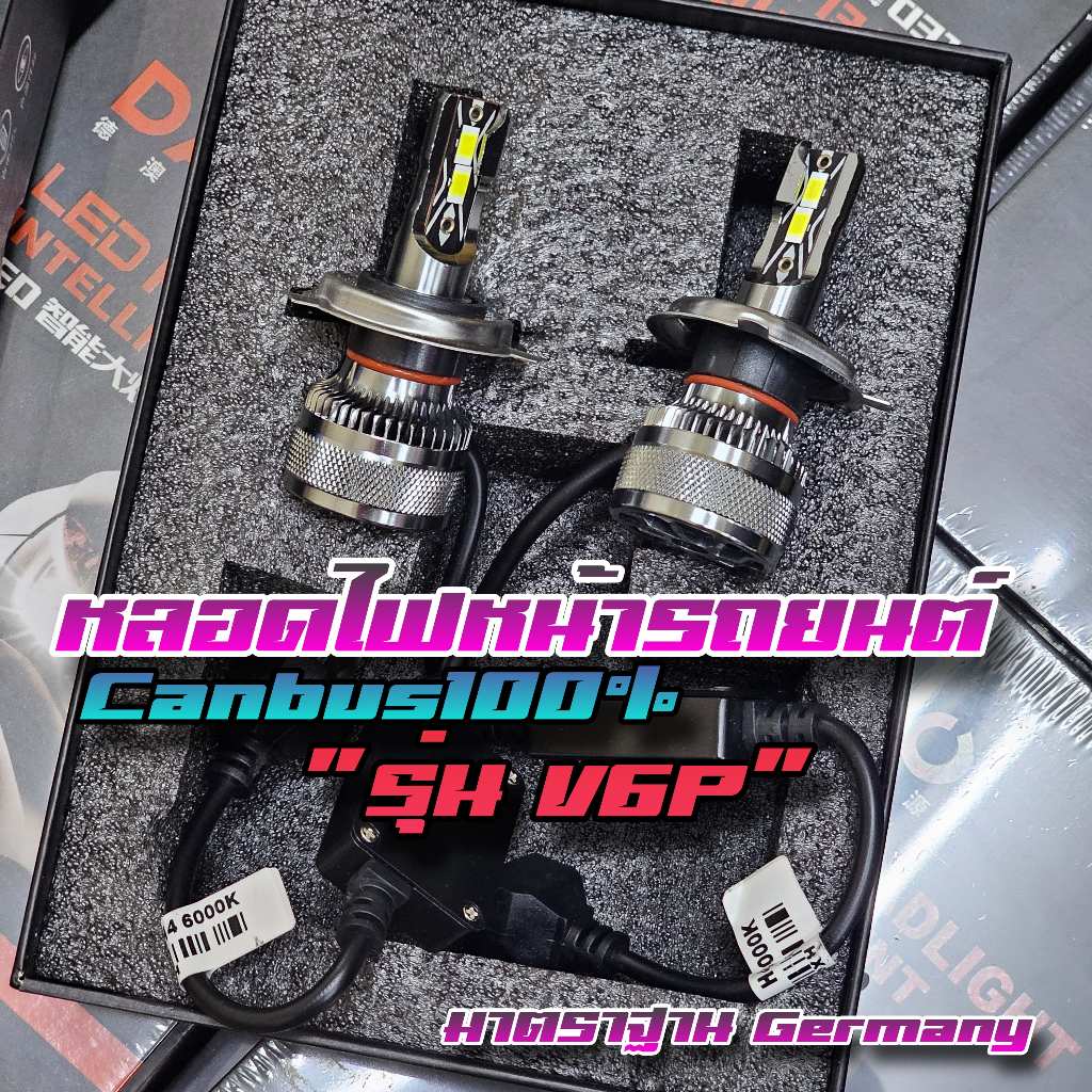หลอดไฟหน้ารถยนต์รุ่น V6Pro สว่างตาแตก ฃิปเซทของ GPNE Canbus100% ใส่ได้ทุกรุ่น ไฟหน้ารถยนต์LED