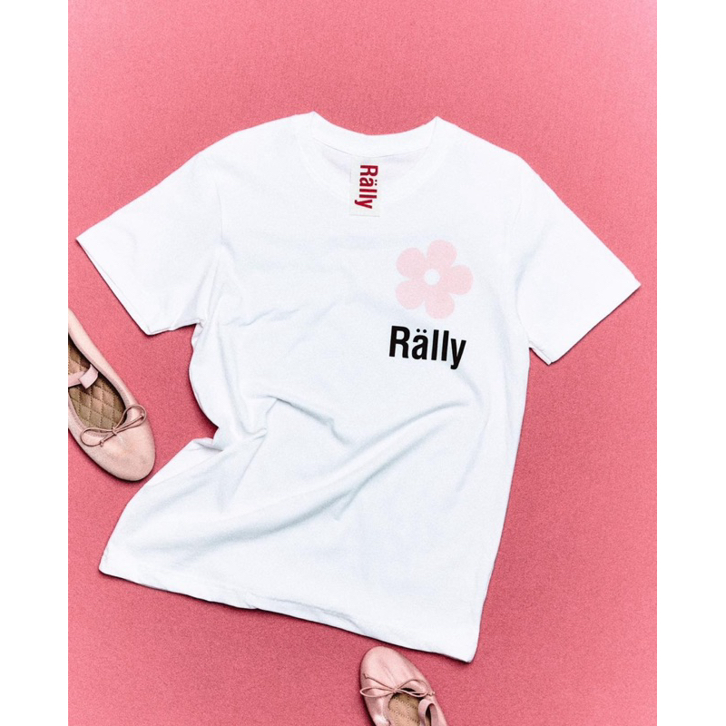 New in pack❤Flower tee สีชมพู Rally Movement size m