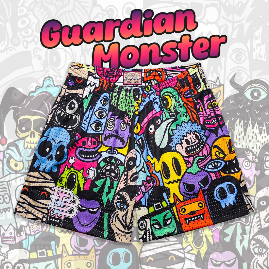 กางเกงบาส กางเกงขาสั้น Badz Guardian Monster มีไซซ์ใหญ่