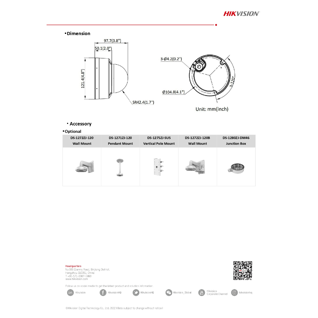 HIKVISION DS-2CD1143G2-LIU 2.8mm กล้องวงจรปิด IP 4MP ปรับโหมดภาพสี24 ชม.หรือกลางคืนขาวดำได้ มีไมค์