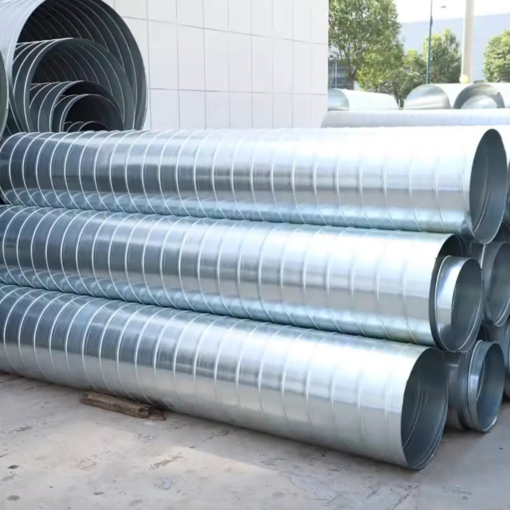 ท่อตรง ท่อสังกะสีแบบเกลียว ยาว1เมตร กว้าง16cm Spiral smoke pipe