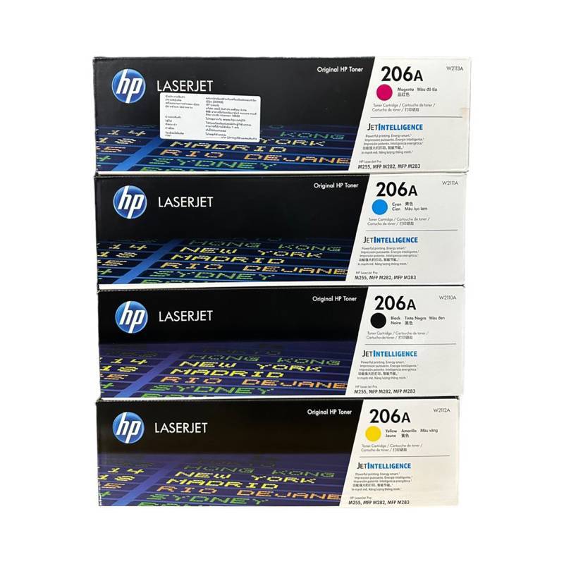 HP 206A W2110A Black , HP 206A W2111A C M Y ของแท้