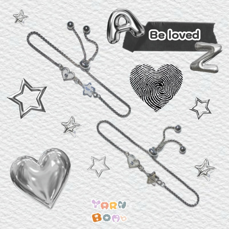 เครื่องประดับ สร้อยข้อมือ Be loved พร้อมจี้ตัวอักษร a-z