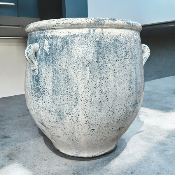 Flowerpot กระถางดินเผาทรงโอ่ง  วินเทจสไตล์ มีหู 3 หู ขนาด 40 x 38 cm. ราคา ถูกที่สุด ดีลบีเคเค แกลเลอรีภาพที่ 5