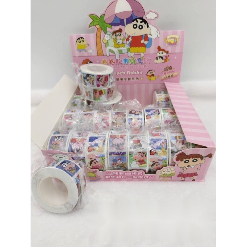 สติ๊กเกอร์ม้วนลายการ์ตูน 24pcs
