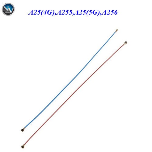สายนำสัญญาณ(Coaxial cable) Samsung A25(4G),A255,A25(5G),A256     สีแดง = 14.5 cm.     สีฟ้า = 12.4 c