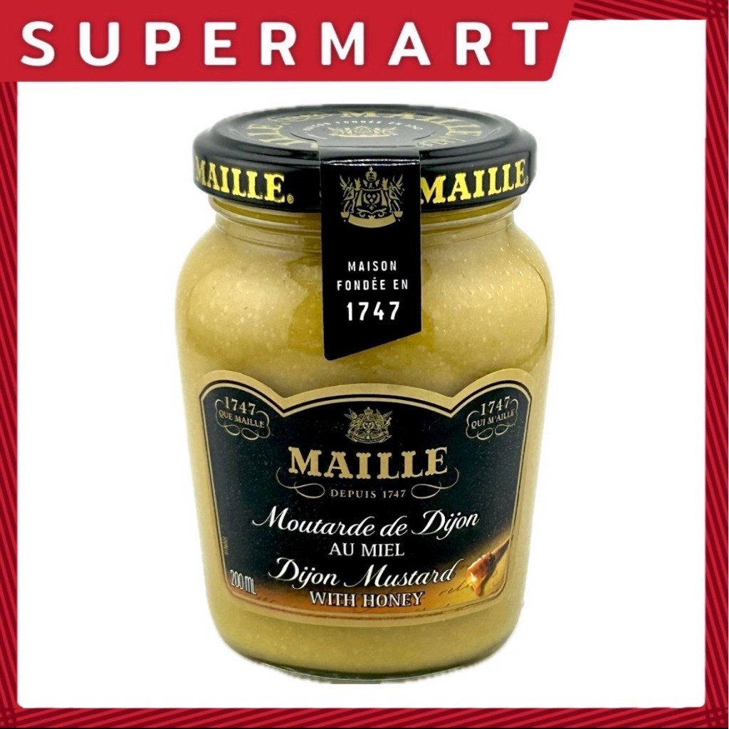 SUPERMART Maille Moutarde de Dijon Mastard Wite Honey 200 ml.#1115798
