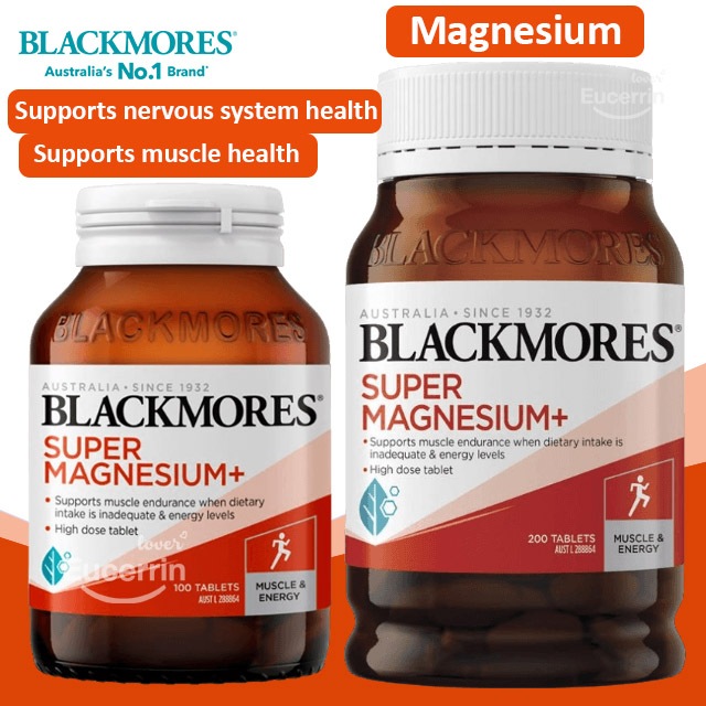 Blackmores Super Magnesium Plus 200 Tablets เสริมสร้างความแข็งแรงของกล้ามเนื้อ ลดอาการตะคริว ตึง