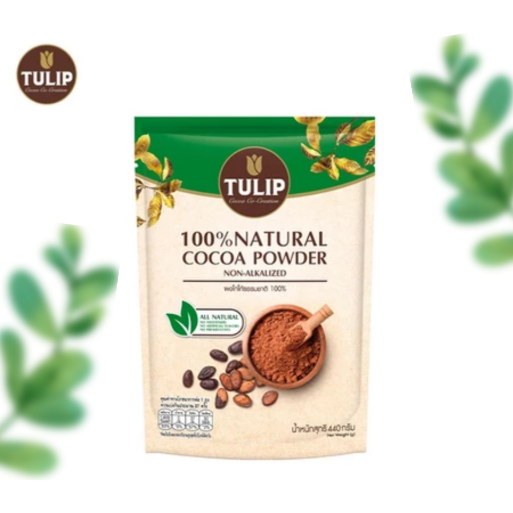Tulip Natural Cocoa Powder ทิวลิป เนเชอรัลโกโก้ 440ก.