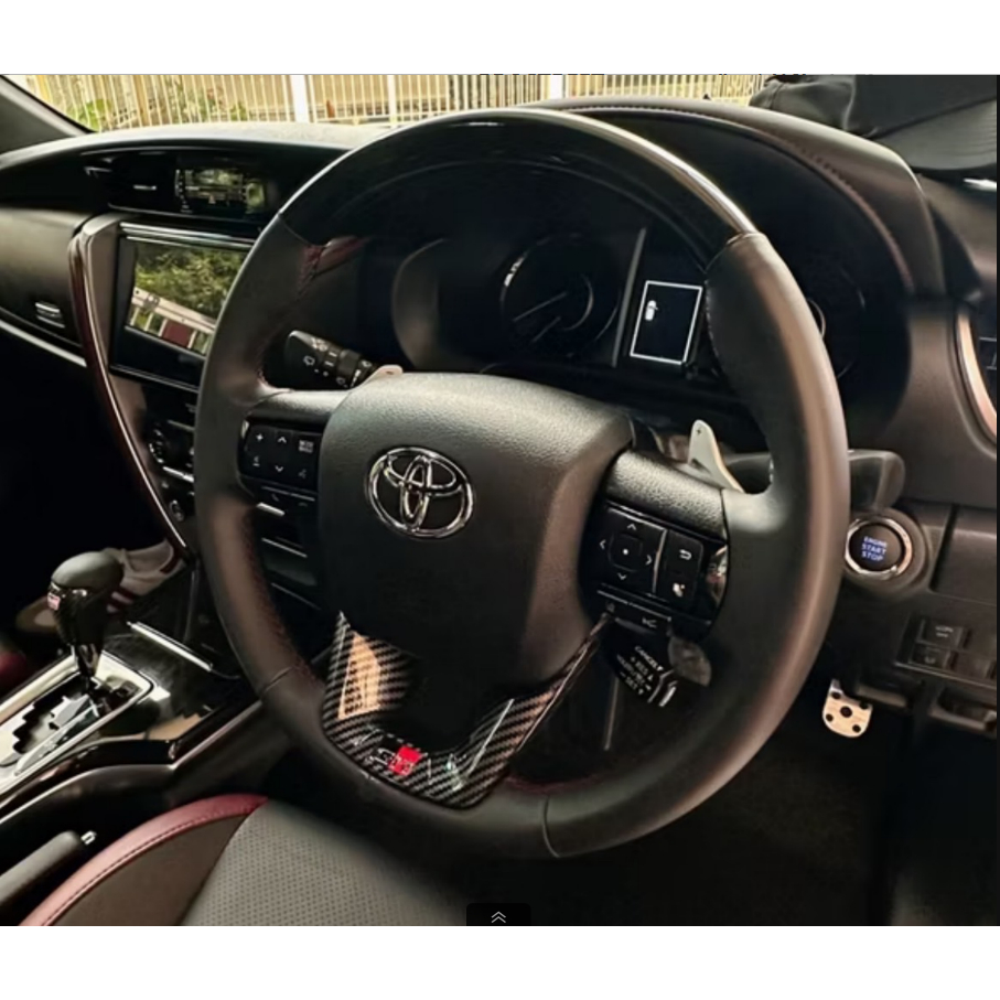 ตัว U พวงมาลัย ลายเคฟล่า Carbon Kevlar Forged Revo New Fortuner GR sport steering wheel ตัวยูพวงมาลัยแทนของเดิม ฟิลม์
