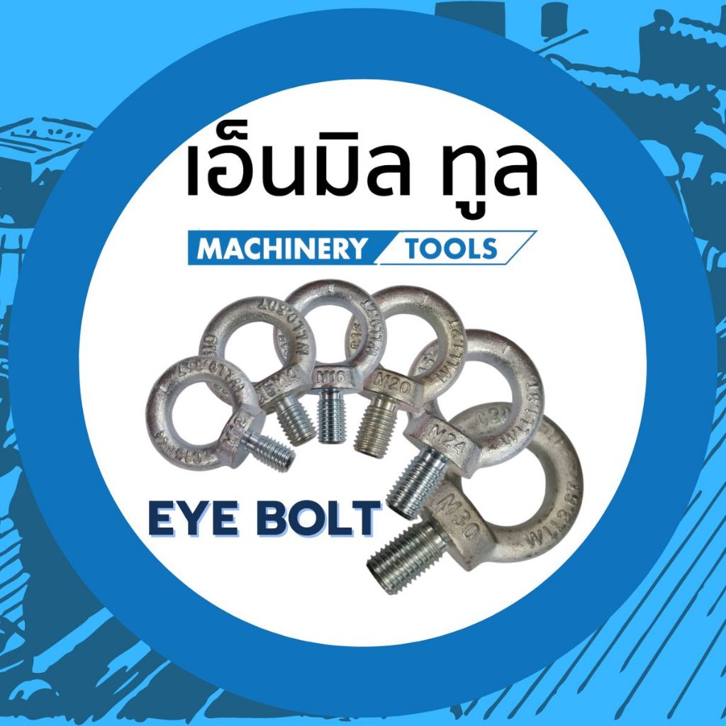 อายโบลท์ Eye Bolt ขนาด M12,M14,M16,M20,M24,M30