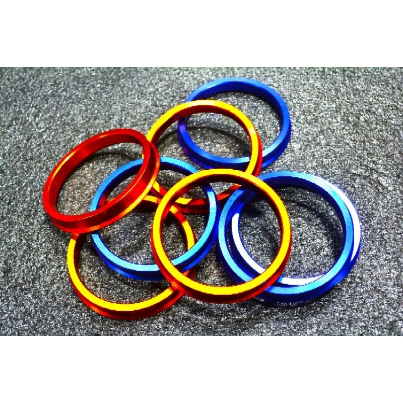 ปลอกกันสั่นดุมล้อ แหวนกันสั่น ขนาด 64-73 สีส้มและน้ำเงิน