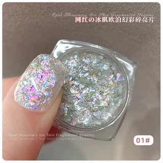 ผงโอปอล ออโรร่าสำหรับแต่งเล็บ