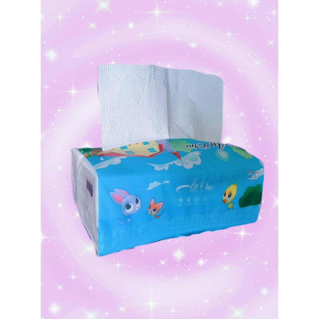 ส่งทุกวัน- ทิชชู่ กระดาษเช็ดหน้า หนานุ่ม คละลาย/คละแบบ 1 ชิ้น