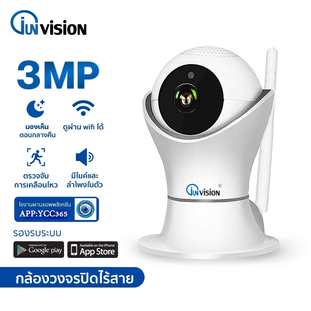 Junanvision กล้องวงจรปิดไร้สาย มีภาษาไทย 3ล้านพิกเซล Wifi IP camera Megepixel กล้องรักษาความปลอดภัย