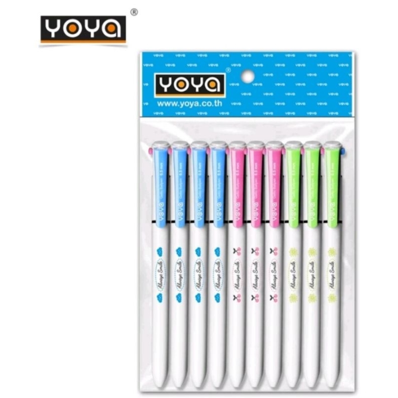 ปากกา​YOYA​ 2สี​ No.1243 (0.5) แพ็ค10ด้าม