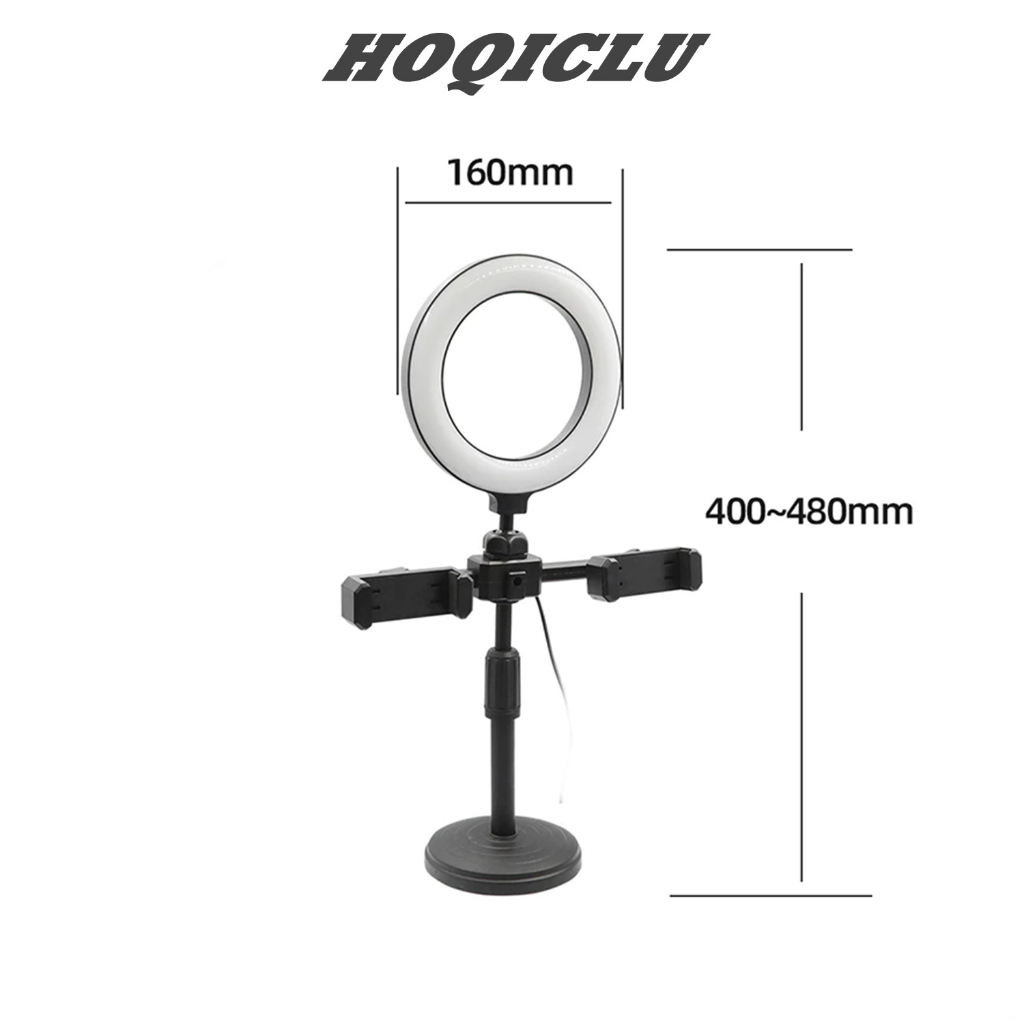 HOQICLU รายละเอียดสินค้า ไฟเซลฟี่ ไฟไลฟ์สด ขาตั้งสั้นปรับระดับได้ Bracket Fill Light ไฟปรับลดเพิ่มระดับความสว่าง