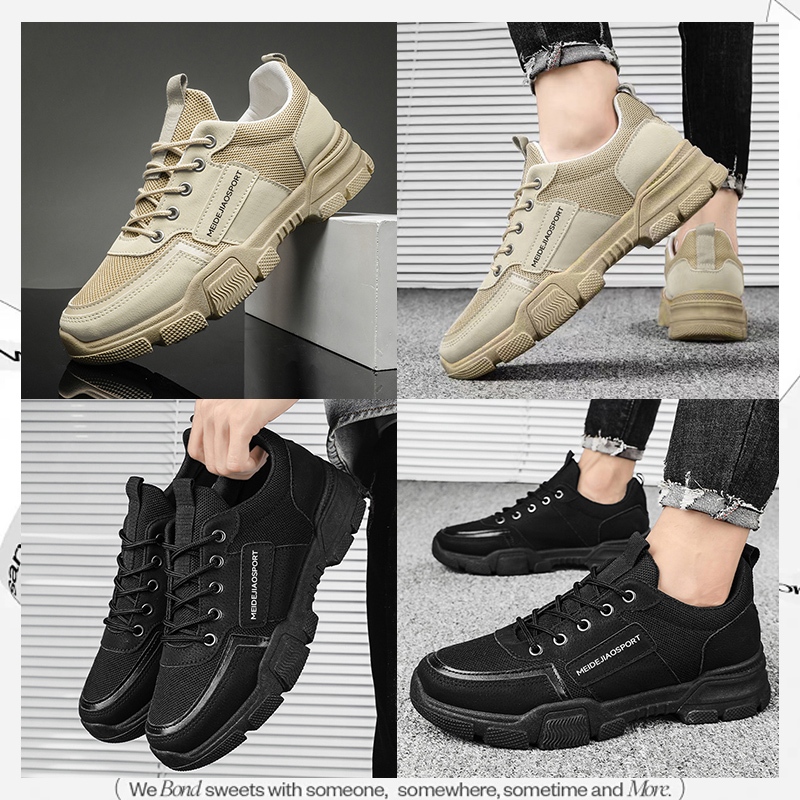 Fshoes มาใหม่  รองเท้าผ้าใบแฟชั่นผู้ชาย ทรงสปอร์ตสุดเท่ห์ มี2 สีให้เลือก ดำและน้ำตาล ทรงสวย แมทช์ง่าย และราคาถูก กดสั่งเ