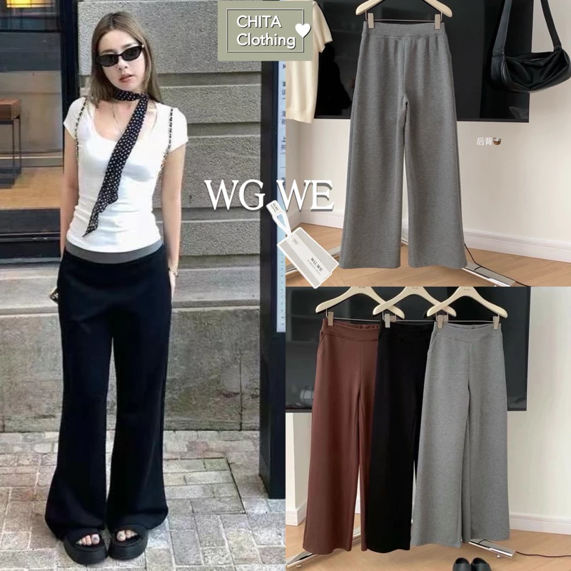 📍พร้อมส่ง📍9763 กางเกงขากระบอก กระเป๋าใช้งานได้จริงเนื้อผ้านิ่มใส่สบาย Tag WG.WE🇰🇷