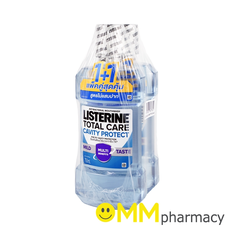 LISTERINE TOTAL CARE CAVITY PROTECT 2x750ML.(แพ็คสุดคุ้ม 1+1)