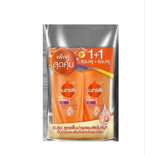 แชมพูซันซิลแพ็คคู่สระ+สระ(ขนาด 325-350มล.)1แพ็ค×2ขวด