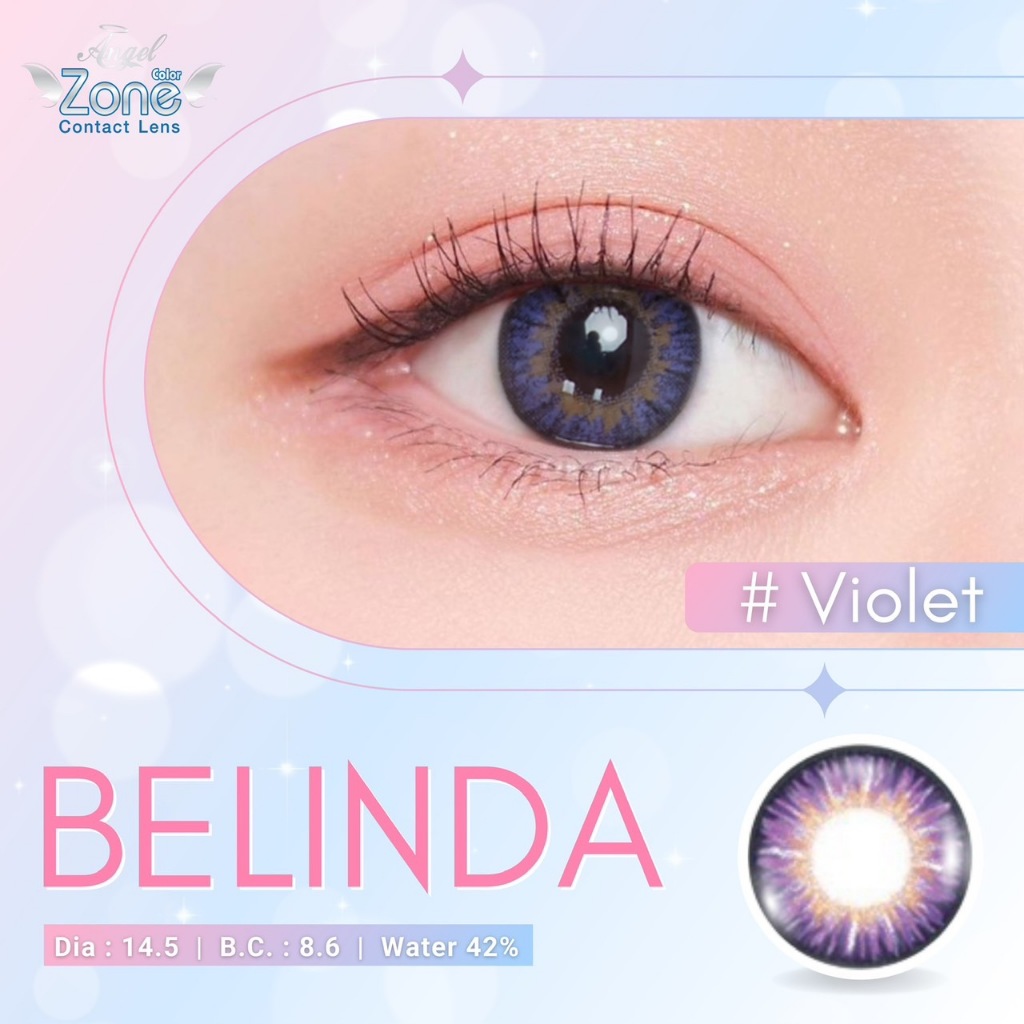 Belinda Violet คอนแทคเลนส์ Angel Zone ( รองรับสายตาปกติ )