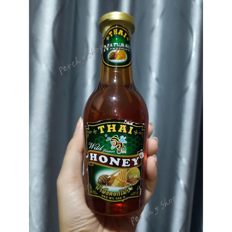 🐝Thai Honey ไทยฮันนี่ น้ำผึ้งดอกไม้ป่า/น้ำผึ้งดอกลำไย น้ำผึ้งแท้จากธรรมชาติ 100% 440g./360g./150g.