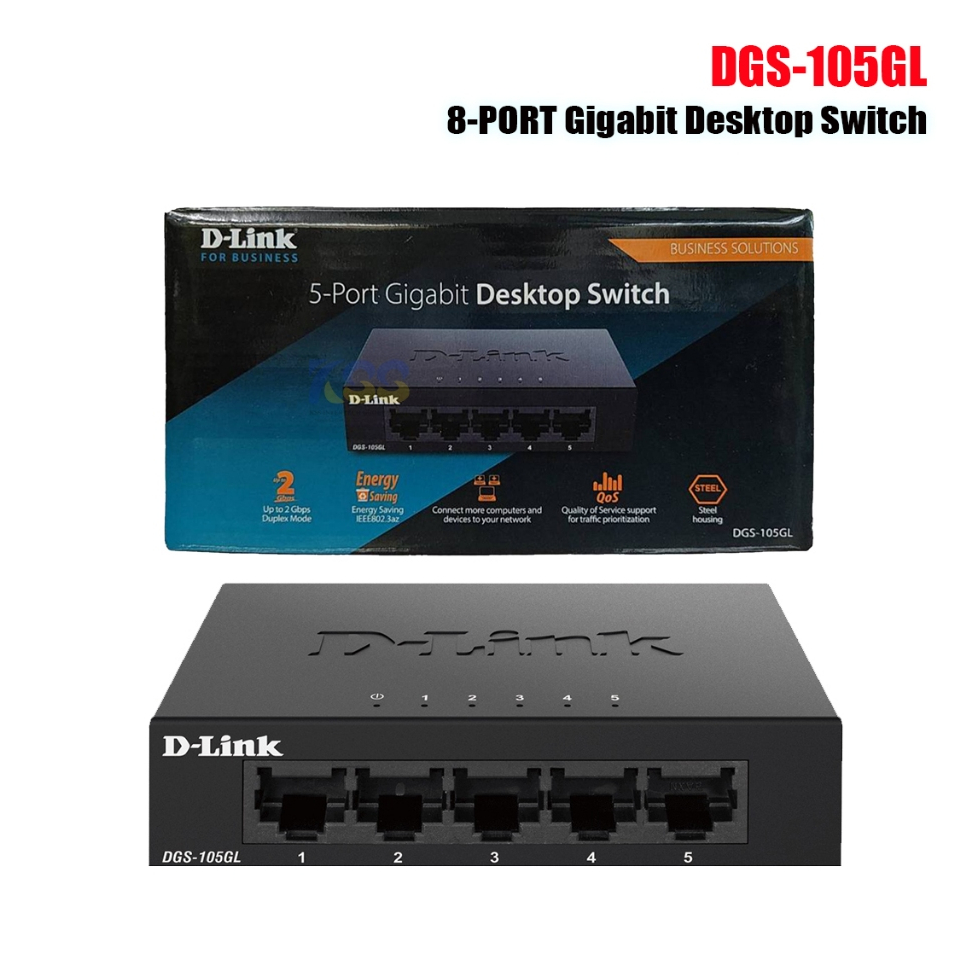 D-Link DGS-105GL สวิตซ์ 5-port Unmanaged Gigabit Switch สวิตซ์ฮับ