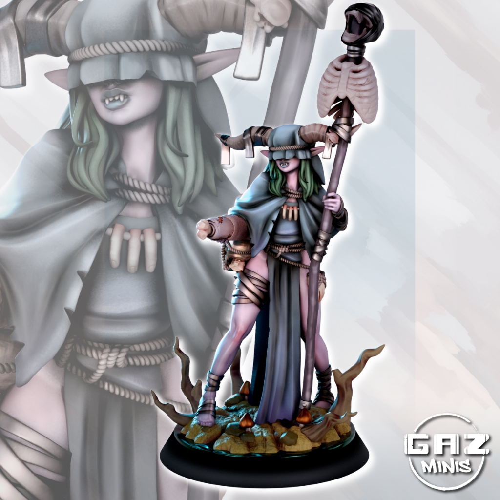 Violet Necromancer (RPG DnD Miniature)