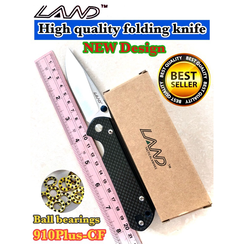 High quality folding knife Land 910Plus-CF for collection and camping 🏕️