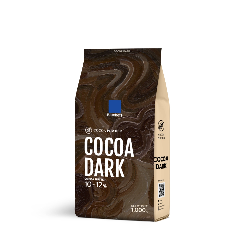สินค้าพร้อมส่งBluekoff ผงโกโก้ เกรดพรีเมี่ยม นำเข้าจากฝรั่งเศส โกโก้ดาร์ก Cocoa Dark (1ถุง บรรจุ 1,000 กรัม)