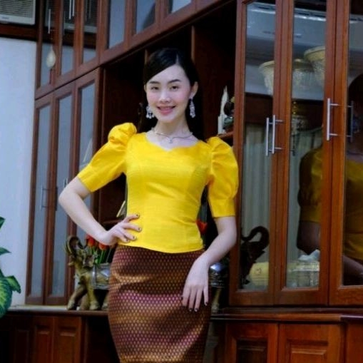 เสื้อไหมลาวแขนบาบี้/มี​เก็บ​ปลายทาง​(เฉพาะเสื้อ)​ รูปที่ 2