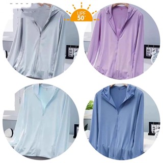 เสื้อกันแดด​กันยูวี​UV UPF50+เสื้อแขนยาวกันแดดมีหมวกฮู้ดกันแ…