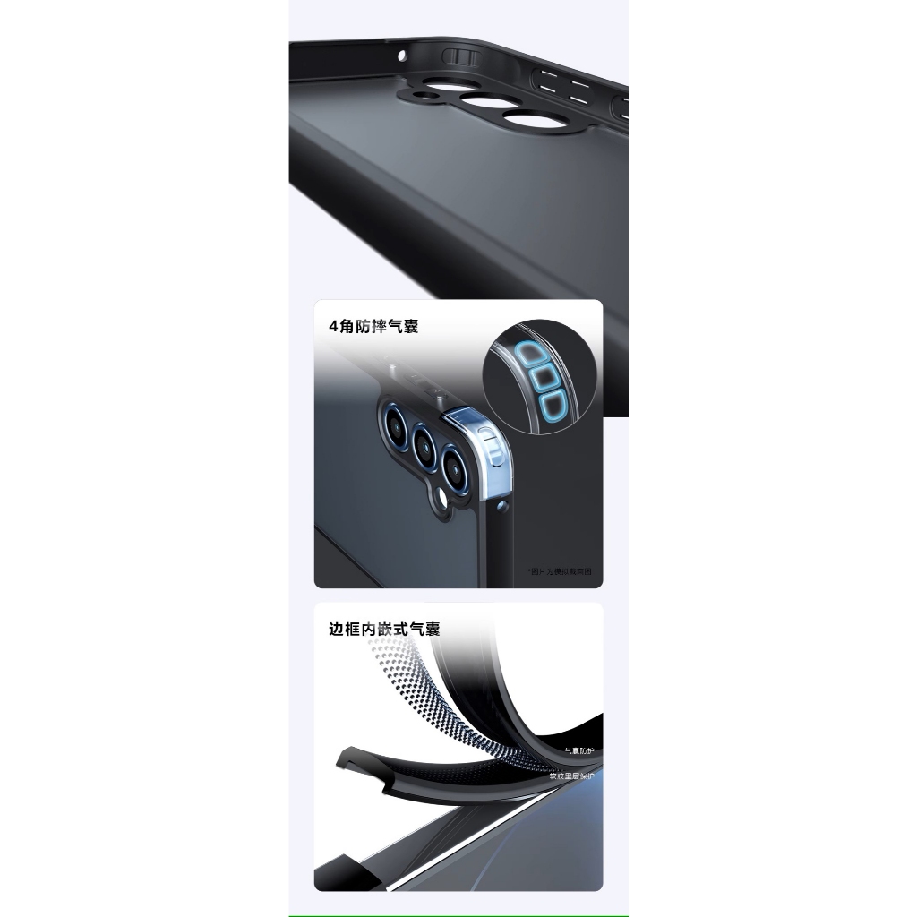 เคสกันกระแทก A06 A16 A26 A36 A55 A35 A25 A15 5G เคสขอบสีหลังด้าน สำหรับ Samsung A05 A05S A24 A34 A54 A14 A04S ซัมซุง 025 - รูปที่ 2