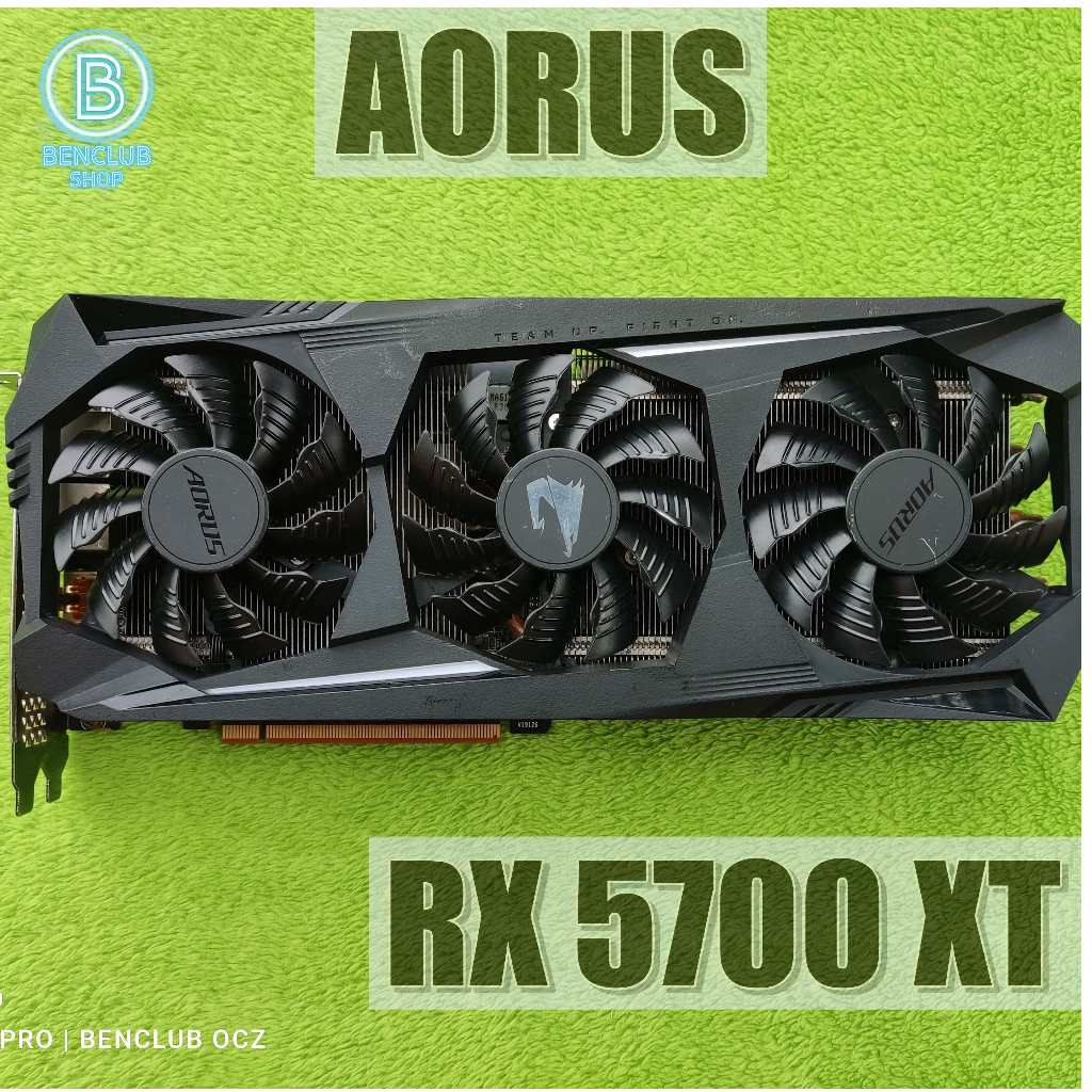 การ์ดจอ Aorus RX 5700 XT 8GB(ตัวหายาก) ต่อไฟ 8+8 pin Graphic Card มือสอง