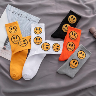 Drew House Mascot Socks ถุงเท้าแบรนด์ดังของจัสตีน บีเบอร์ ดูว์ เฮาส์ ฮิปฮอป เเรปเปอร์ชื่อดังจากอเมริกา