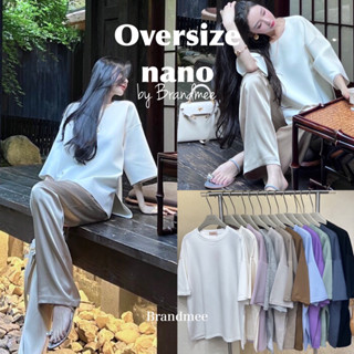 ✅พร้อมส่ง💢🇰🇷เสื้อยืดoversize ผ้าเด้งนาโนผ่าข้างรุ่นใหม่