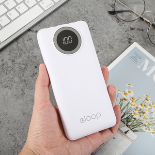 PowerBank 30000mAh พาวเวอร์แบงค์ eloop e30 แบตเตอรี่ สำรองชาร์จเร็ว บอกเปอร์เซนต์แบต มีไฟฉายในตัวสายเคเบิลในตัว*พร้อมส่ง