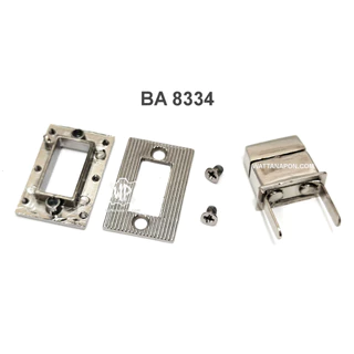 BA 8334 ตัวล็อคฝากระเป๋า หัวลูกบิด ขนาด27x17mm. Zinc Alloy Handbag/Purse Snap Lock