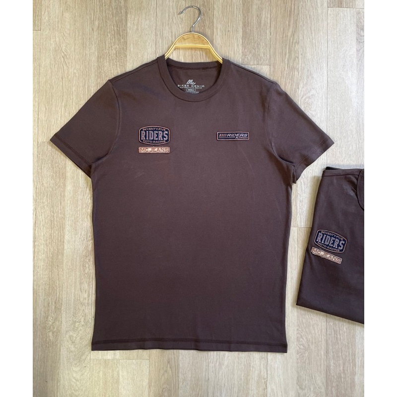 Mc เสื้อยืดชาย ใหม่ สีน้ำตาล